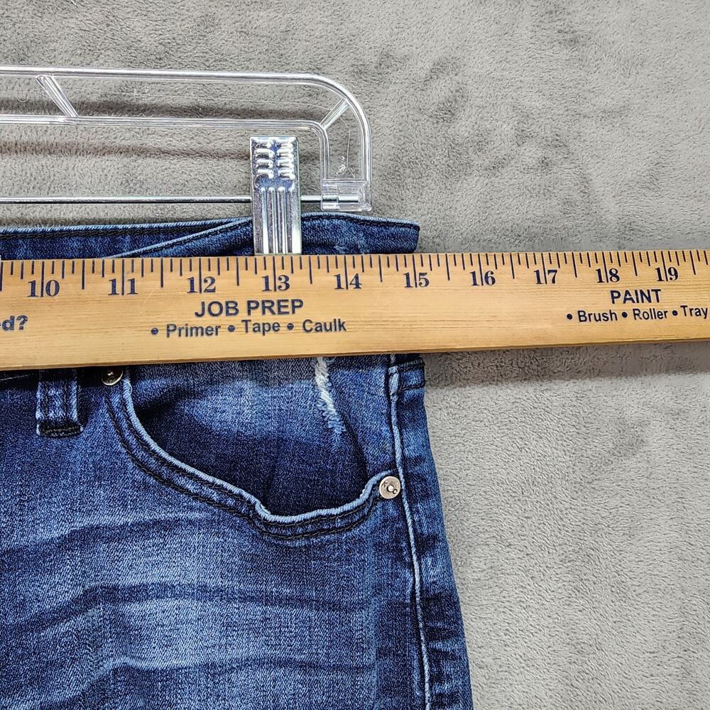 Kancan Denim Jeans Womens 9/28 Blue Stretchy Cotton Distressed Zip Fly Casual - Picture 7 of 12